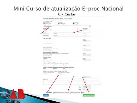 Mini curso de atualização sobre e-Proc nacional