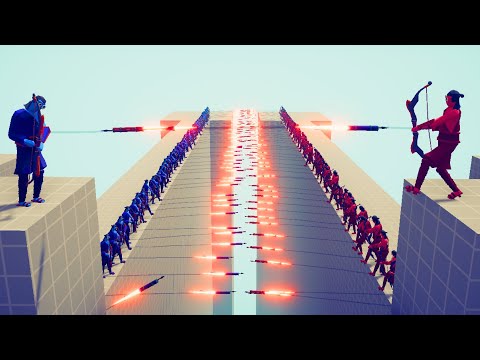 50x vs 50x RANGED UNITS TOURNAMENT - Totally Accurate Battle Simulator TABS