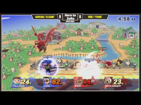 Hero to ZeRo - Aarvark + Elegant Vs. VoiD + Tyrant Losers Finals - Smash Wii U