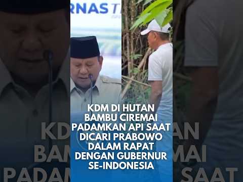 MOMEN PRABOWO CARI KDM DI TENGAH RAPAT DI JAKARTA di Saat sama KDM ada di Hutan Padamkan Api Ciremai
