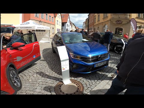 VW Volkswagen neue Elektro Autos und Benziner testet Justus auf den Frühlingsfest  Gerolzhofen 2022