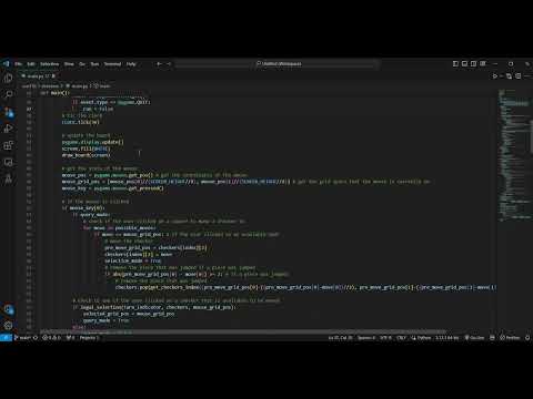 Checkers game in Python using the Pygame extension