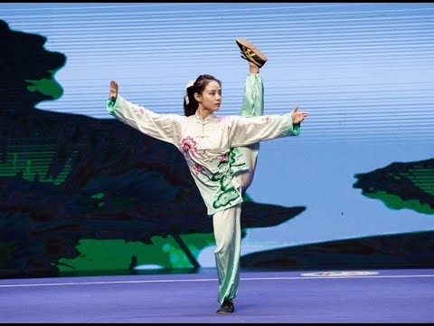 Women's Taijiquan fifth place Guangdong team Liang Biying 9.41p 2017 Wushu Routine Championship