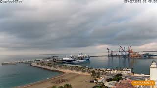 TIME LAPSE: Marella Voyager atraca en el Puerto de Málaga - 09/07/2025 - WEBCAM meteorológica