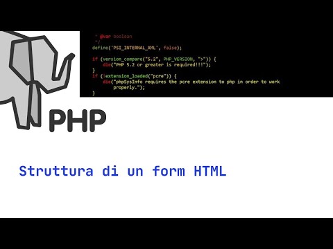 Struttura di un form html
