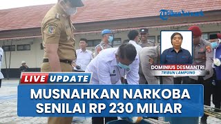 Narkoba Senilai Rp230 Miliar Dimusnahkan Polres Lampung Selatan, Hasil Sitaan Sejak Januari 2025