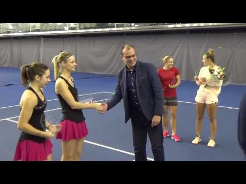 EMPIRE Women's Indoor 2018: doubles ceremony, CZARNIK/KUCZER (POL) & DETIUC (MDA)/MARKOVA (CZE)