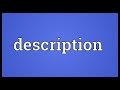 Description Meaning