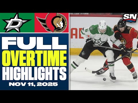 Dallas Stars at Ottawa Senators | FULL Overtime Highlights - November 11, 2025