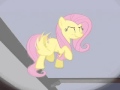 Fluttershy listens to calming music 