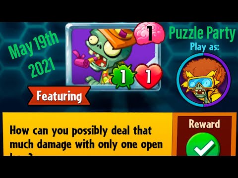 PvZ Heroes - Puzzle Party - May 19th 2021 - Daily Challenge Solution (Day 2)