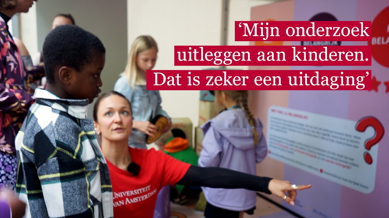 Video still — children talking about how they picture the future, made for the University of Amsterdam