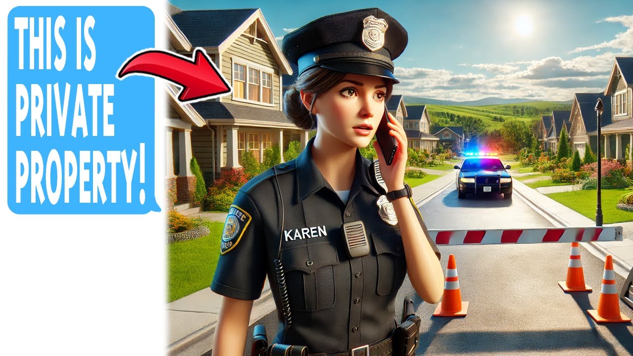 HOA Karen Calls the Police Over My Private Driveway Closure—It's Not Public Property!