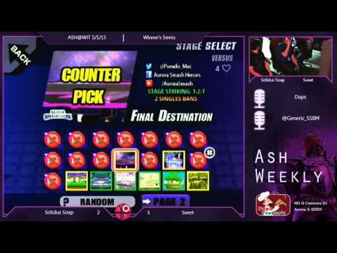 PM Winner's Semis ASH@WIT 5/1/15 - Solidus Soap (Falcon)  vs Sveet (Fox, Ness)