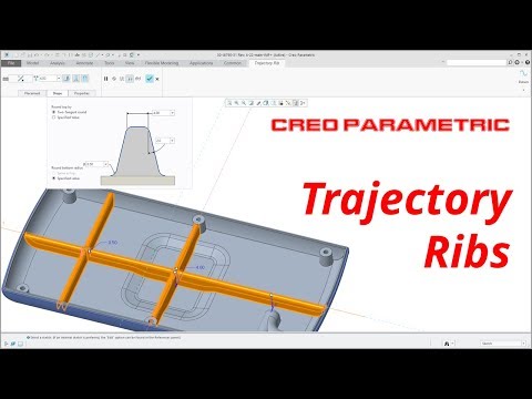 Creo Parametric - Trajectory Ribs Tutorial | Part Modeling