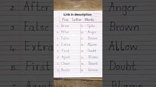Five Letter Words