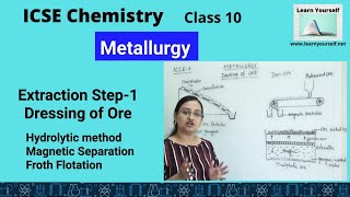 ICSE Std-10 Chemistry-  Step-1 of extraction process dressing of ORE ||Metallurgy