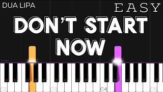 Dua Lipa - Don’t Start Now  EASY Piano Tutorial