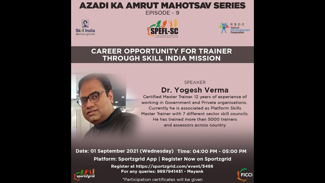 Career Opportunity for trainer through Skill India Mission