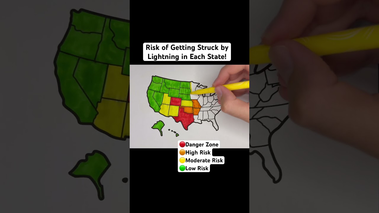 Risk of Getting Struck by Lightning in Each State!