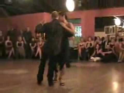  Mariela Franganillo  and  Pablo Javier Pugliese  are  dancing  to  the  milonga  "  Milonga De Mis Amores  "