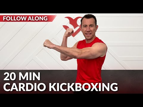 20 Min Cardio Kickboxing Workout for Beginners thru Intermediate at Home Class - MMA Training