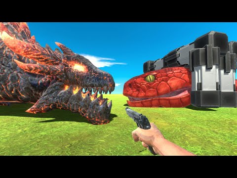 Defeat Lava Dragon and Rescue Titanoboa - Animal Revolt Battle Simulator