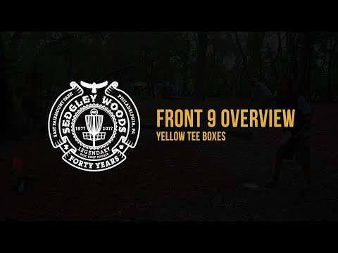 Sedgley Woods Disc Golf Course | Front 9 Layout | Yellow Tees | Philadelphia, PA