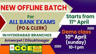 BEST BANK COACHING CENTER IN HYDERABAD TELANGANA | BANK COACHING INSTITUTE FOR BANK PO/CLERK EXAMS