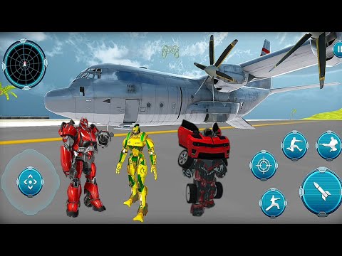 Transforming Robot Theft Army Tank Car Jet Plane Transport Games | Live Android Gameplay