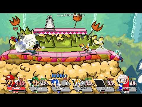Super Smash Bros Crusade 0.9.4a Mods: Mario vs Luigi vs Sonic vs Tails vs Mickey Mouse vs Lena