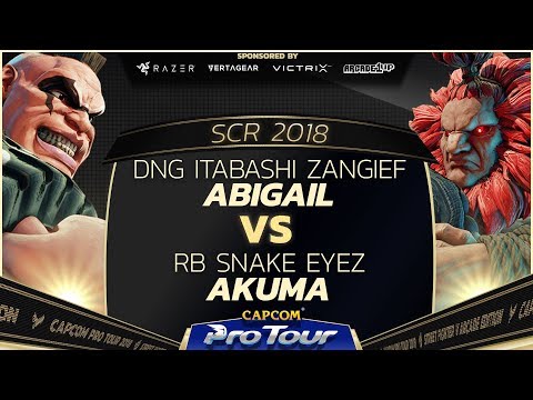 DNG Itabashi Zangief (Abigail) vs RB Snake Eyez (Akuma) - SCR 2018 Day 2 Top 32 - SFV - CPT 2018