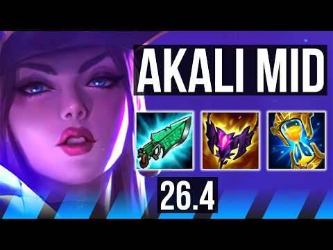 AKALI vs SYNDRA (MID) | Good KDA: 21/1/6, 54K damage | EUW Challenger | 26.4