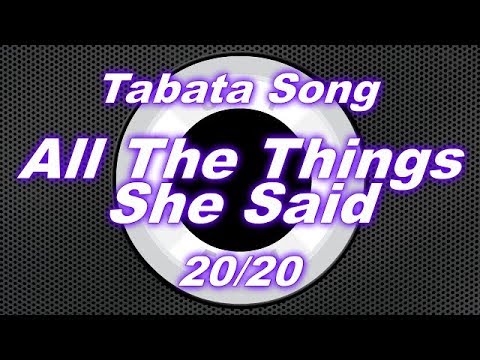 Tabata Song - All The Things She Said / 20-20 Split | Workout timer: 8 Rounds With Vocal Cues /