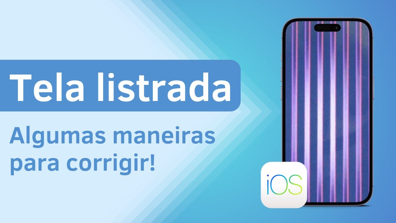 Tela do iPhone com listras horizontais