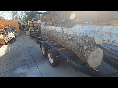 Urban logging:  Tips and tricks for loading logs onto your sawmill with a log arch trailer.