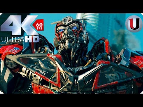 Transformers 3 Dark of the Moon Optimus Prime vs Sentinel Prime & Megatron Scene (4K)