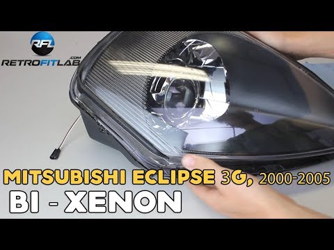 Mitsubishi Eclipse 3G, 2000-2005 Bi-xenon projector installation video, tutorial