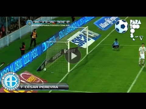 Gol de Pereyra. Belgrano 3 - Vélez 0. Fecha 7. Torneo Inicial 2013. Fútbol Para Todos