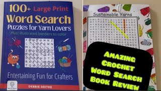 Great Gift Crochet word search puzzles #yarnlovers #crocheters Large Print word search #crochetgift