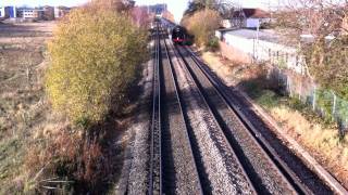 preview picture of video 'Steam Train: 70000 Britannia, Cathedrals Express 10 Dec 2011, Chertsey'