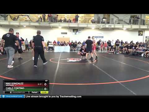 97 Lbs Round 3 (8 Team) - Max Gonzalez, Wisconsin Vs Carlo Contino, California F231