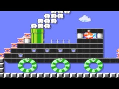 Too Noisy Crazy Trains! V2 by DrewWinter - Super Mario Maker - No Commentary 1bk