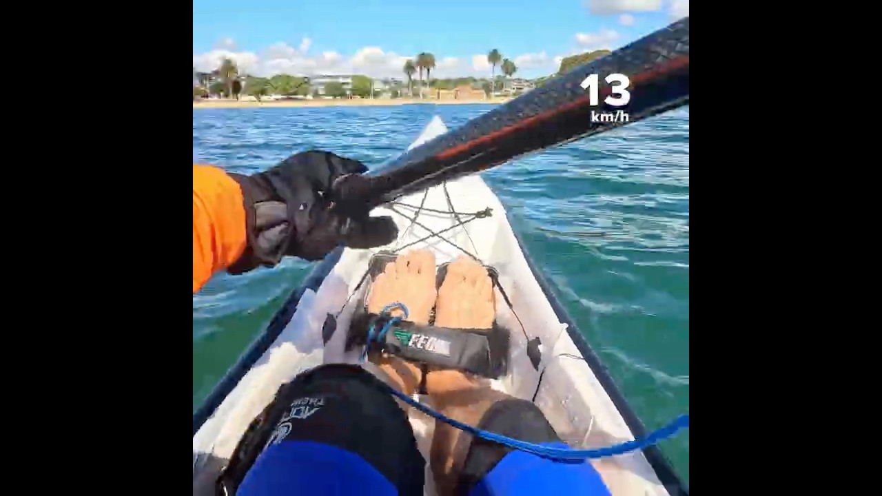 One last sprint! Fenn Mako Elite #surfski #kayaking #sprinting #newzealand