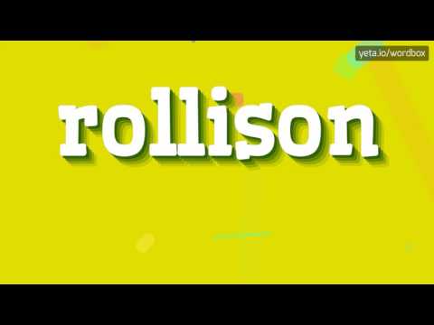 HOW TO PRONOUNCE ROLLISON? #rollison