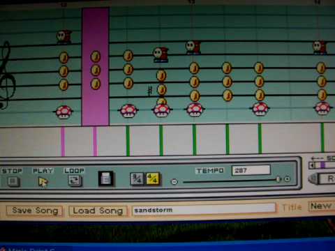 sandstorm remix on mario paint composer