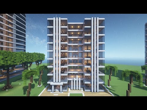 Minecraft tutorial: How to build a Minecraft apartment #6 & full interior (STRAIGHTFORWARD TUTORIAL)