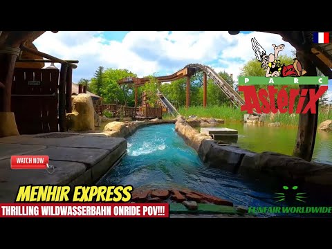 MENHIR EXPRESS: Thrilling Wildwasser Onride POV at Parc Astérix 2024! 🇫🇷