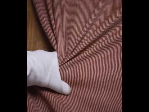Stripe Brown Pure Cotton 100 GSM Handwoven Fabric — video