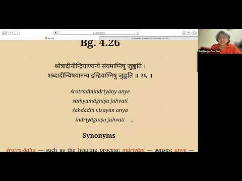 BG 4.26 Sloka a Day , Sloka Recitation Practice  Class  By HG Rati Manjari  DD,  7th Nov 2022